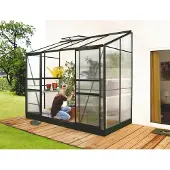 Pergart Vitavia Anlehn-Gewächshaus "Styx 3300" smaragd 3,3 m² 4 mm HKP