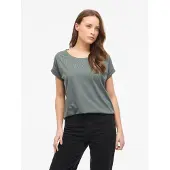 Vila Rundhalsshirt "VIDREAMERS NEW PURE T-SHIRT/SU-NOOS" Baumwollmischung, regular fit