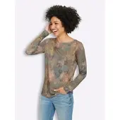 HEINE Druck-Shirt in jade-graphit-bedruckt | Gr.: 40