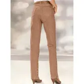 Casual Looks 5-Pocket-Jeans , Damen, Gr. 25, Kurzgrößen, braun (camel), 98% Baumwolle, 2% Elasthan, unifarben, lang, Jeans 5-Pocket-Jeans