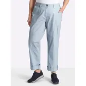 Sheego Webhose , Damen, Gr. 42, Normalgrößen, blau (hellblau), 97% Baumwolle, 3% Elasthan, unifarben, Hosen Webhose