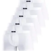 H.I.S. Boxer H.I.S "Boxershorts für Herren", Herren, Gr. 7 (XL), 5 Stk., weiß, Jersey, Obermaterial: 95% Baumwolle, 5% Elasthan, unifarben, körpernah, Unterhosen Boxer, aus Baumwolle, Topseller