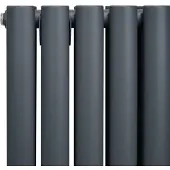 Monster Oval Röhrenheizkörper - 600mm x 1020mm - Anthrazitgrau