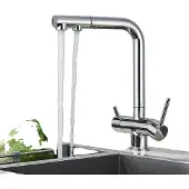 OEM Gefilterter Küchenwasserhahn, Dual-Handle-Betrieb, Messingkonstruktion, Chrom