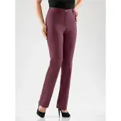 Cosma Funktionshose , Damen, Gr. 52, Normalgrößen, rot (bordeaux), 97% Baumwolle, 3% Elasthan, unifarben, lang, Hosen Funktionshose