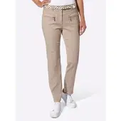 Casual Looks Webhose , Damen, Gr. 46, Normalgrößen, beige, 98% Baumwolle, 2% Elasthan, unifarben, Hosen Webhose
