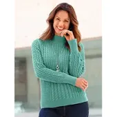 Inspirationen WITT WEIDEN Stehkragen-Pullover in salbei | Gr.: 52