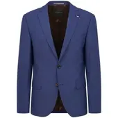 Bugatti Anzugsakko "Mix & Match", Herren, Gr. 28, blau (360, blau), 75% Wolle, 22% Polyester, 3% Elasthan, unifarben, normal, Manschette, Sakkos Anzugsakko, Modern Fit