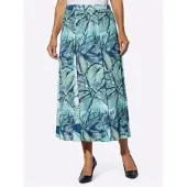 Lady Sommerrock , Damen, Gr. 40, blau (ozean, marine, bedruckt), 100% Polyester, bedruckt, geblümt, gemustert, mehrfarbig, lang, Röcke Sommerrock