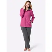 Witt Weiden Hausanzug FEEL GOOD, Damen, Gr. 44/46, pink (erika, anthrazit), 100% Polyester, Homewear-Sets Hausanzug