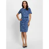 Witt Weiden Kleid in royalblau-graphit-bedruckt | Gr.: 44