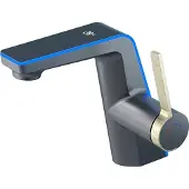 OEM Waschtischarmatur, digitales Temperaturdisplay, langlebige Messingkonstruktion, Grau