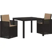 Syfax Garten Essgruppe 3 stk. Anthrazit und Taupe PP