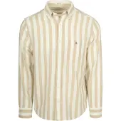 Gant Hemd Baumwolle Leinen Gestreift Beige - XL
