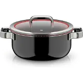 WMF FT Mineral Pro Pots Fusiontec Function Pro, Bratentopf mit Deckel, 24 cm, Black schwarz