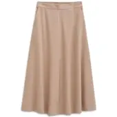 Bugatti A-Linien-Rock , Damen, Gr. 46, beige (40, beige), 64% Polyester, 34% Viskose, 2% Elasthan, Röcke A-Linien-Rock, aus einem elastischem Materialmix