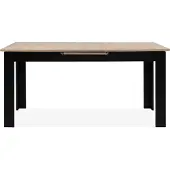 CALICOSY finori Birmingham 80B Auszugstisch, Nachbildung Artisan Oak / schwarz Maß: B x H x T ca. 160-200 x 75 x 80 cm