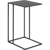 Molecule Beistelltisch GROUP "Infinity", schwarz (schwarz, schwarz, matt schwarz rau), B:43cm H:63cm T:35cm, Tische, Beistelltisch, Ecktisch, Tischplatte in Marmoroptik, Metallgestell, H: 63 cm