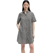 Marc O'Polo Marc OPolo Hemdblusenkleid Seitennahttaschen loose aus bedrucktem Baumwoll-Voile