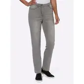 Casual Looks 5-Pocket-Jeans , Damen, Gr. 245, Extrakurzgrößen, grau (grau, denim), 78% Baumwolle, 20% Polyester, 2% Elasthan, unifarben, lang, Jeans 5-Pocket-Jeans