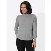 Casual Looks WITT WEIDEN Stehkragen-Pullover in steingrau-meliert | Gr.: 50