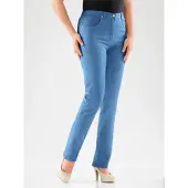Classic Dog Bequeme Jeans CLASSIC, Damen, Gr. 22, Kurzgrößen, blau (blau, bleached), 78% Baumwolle, 20% Polyester, 2% Elasthan, unifarben, lang, Jeans Bequeme Jeans