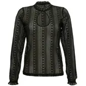 Gipfelstürmer Bluse 450000-4331 in schwarz | Gr.: 48