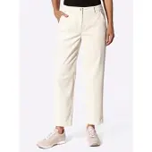 Inspirationen Cordhose , Damen, Gr. 54, Normalgrößen, beige (champagner), 80% Polyester, 18% Polyamid, 2% Elasthan, unifarben, Hosen Cordhose
