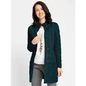 Witt Weiden Long-Strickjacke in petrol | Gr.: 48