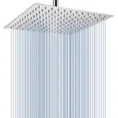 Markenlos Regenduschekopf 30 cm aus 304 Edelstahl - Quadratische Duschkopfe in Chrom