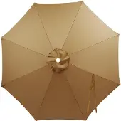 OEM Parasoldoek, khaki, 8 baleinen