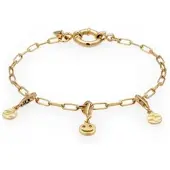 KUZZOI Armband 925 Sterling Silber in Gold | Gr.: 23 cm