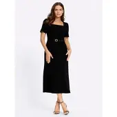 HEINE Web-Kleid in schwarz | Gr.: 46
