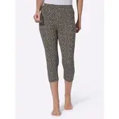 Sieh an! 7/8-Leggings in taupe-schwarz-bedruckt | Gr.: 54