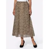 Sieh an! Rock in beige-schwarz-bedruckt | Gr.: 52