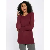Sieh an! Longpullover in dunkelrot | Gr.: 40