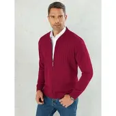 Sieh an! Strickjacke in dunkelrot | Gr.: 60