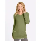 Sieh an! Longpullover in schilf | Gr.: 40