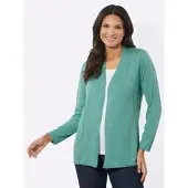 Sieh an! Strickjacke in salbei-meliert | Gr.: 46