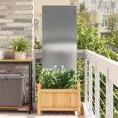 Syfax Garten Sichtschutz-Leinwand Silber 50 x 140 cm Edelstahl
