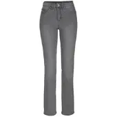 Arizona Gerade Jeans "Comfort-Fit", Damen, Gr. 48, N-Gr, grau (grau used), Jeans, Obermaterial: 98% Baumwolle, 2% Elasthan, Basic, normal lang, Jeans Gerade Jeans, High Waist