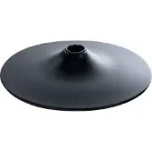 CLP Bodenteller Metall rund 38,5 cm, Ersatzfuß für Barhocker, robust und stabil, mit Anti-Rutsch-Gummiring, in Chrom oder Schwarz matt, Farbe: schwarz, Größe: 45 cm