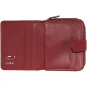 Golden Head Leder Geldbörse Polo RFID Protect Minibörse mit Riegel 1006 Rot dunkelrot