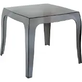 CLP Design Kunststofftisch Queen I Pflegeleichter quadratischer Beistelltisch I Wetterbeständiger Outdoor Tisch, Farbe: schwarz