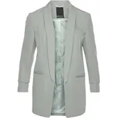 Laura scott Longblazer , Damen, Gr. 46, grün (salbei, eco), Web, Obermaterial: 90% Polyester, 10% Elasthan. Futter: 100% Polyester, figurbetont hüftbedeckend, Blazer Longblazer, mit gerafften Ärmeln
