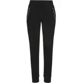 Laura scott Jogger Pants , Damen, Gr. 48, N-Gr, schwarz, Jersey, Obermaterial: 95% Polyester, 5% Elasthan, gepflegt, bequem knöchellang, Hosen Jogger Pants, mit Reißverschlusstaschen