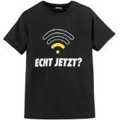 Kidsworld T-Shirt "ECHT JETZT?", Jungen, Gr. 140/146, schwarz, Jersey, Obermaterial: 100% Baumwolle, bedruckt, Basic, Rundhals, Shirts T-Shirt, Kurzarm, Basic-Passform, bedruckt, Rundhalsausschnitt