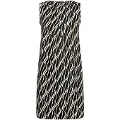 Betty Barclay A-Linien-Kleid "Freizeitkleid ohne Arm", Damen, Gr. 46, EURO, schwarz (schwarz, beige), Obermaterial: 95% Polyester PES. 5% Elasthan EL., Kleider A-Linien-Kleid