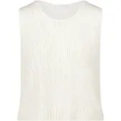 Betty & Co Stricktop "Strick-Top mit Rundhalsausschnitt", Damen, Gr. 36, weiß (rohweiß), Obermaterial: 65% Polyacryl PAN. 35% Polyamid PA., Tops Stricktop