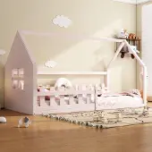 OEM 90*200cm Kinderbett aus Holz in Rosa